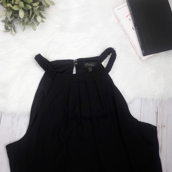 Thalia Sodi Dresses & Skirts - Thalia Sodi black tunic braided strap dress